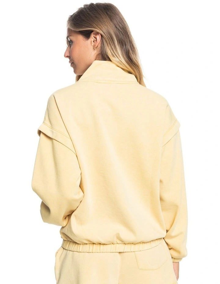 Hot Sale π Roxy Locals Only Half-Zip Jumper In Ochre Yellow β€οΈ - Image 2