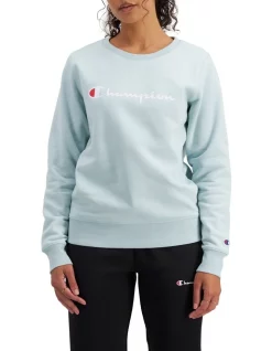 Flash Sale 🎁 Champion Script Crew Sweat In Sprite 🎉