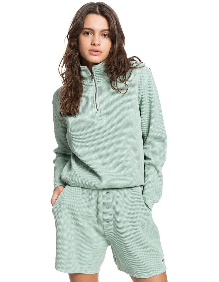 Best Sale β Quiksilver Sunshine Land Half-Zip Sweatshirt Green Milieu π