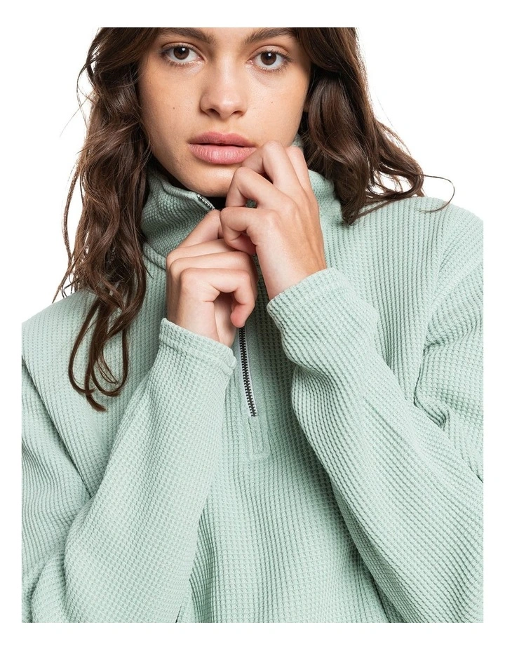 Best Sale β Quiksilver Sunshine Land Half-Zip Sweatshirt Green Milieu π - Image 4