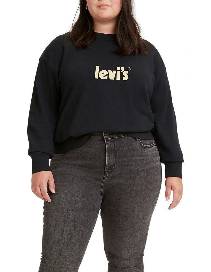Budget π Levi's Curve Graphic Standard Crewneck Sweatshirt Caviar Black π