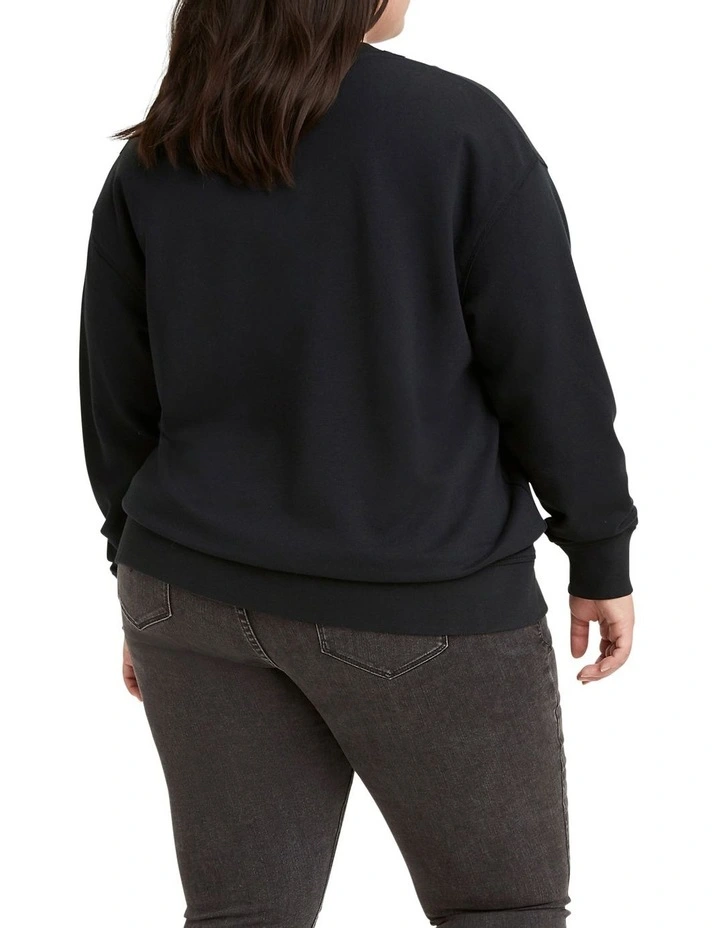 Budget π Levi's Curve Graphic Standard Crewneck Sweatshirt Caviar Black π - Image 2